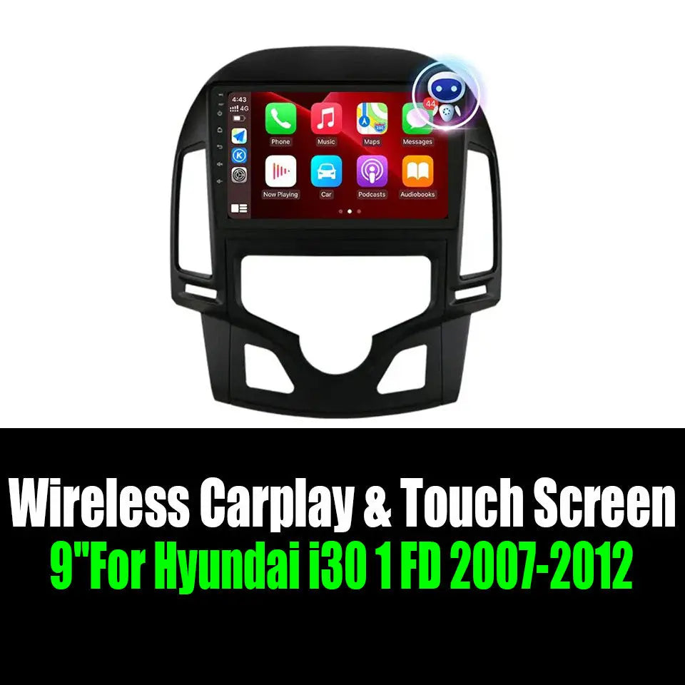 9''For Hyundai i30 1 FD 2007-2012 AERISAUTO for Apple Android screen and  Android Auto Aerisauto