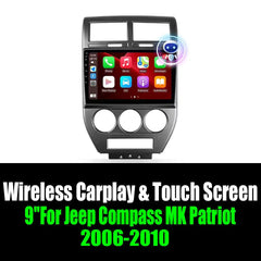 9''For Jeep Compass MK Patriot 2006-2010 AAERISAUTO for Apple Android screen and  Android Auto Aerisauto