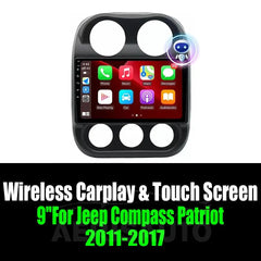 9''For Jeep Compass Patriot 2011-2017 AERISAUTO for Apple Android screen and  Android Auto Aerisauto