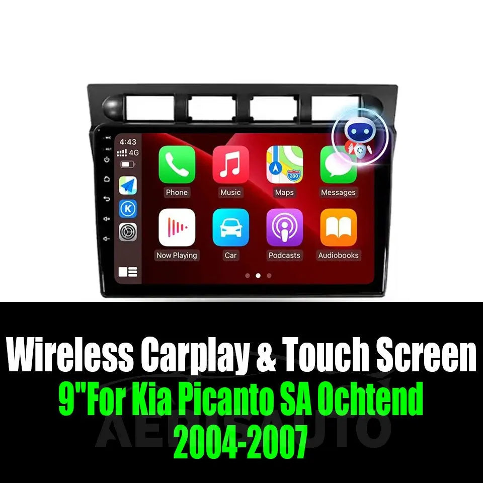 9''For Kia Picanto SA Ochtend 2004-2007 AERISAUTO for Apple Android screen and  Android Auto Aerisauto