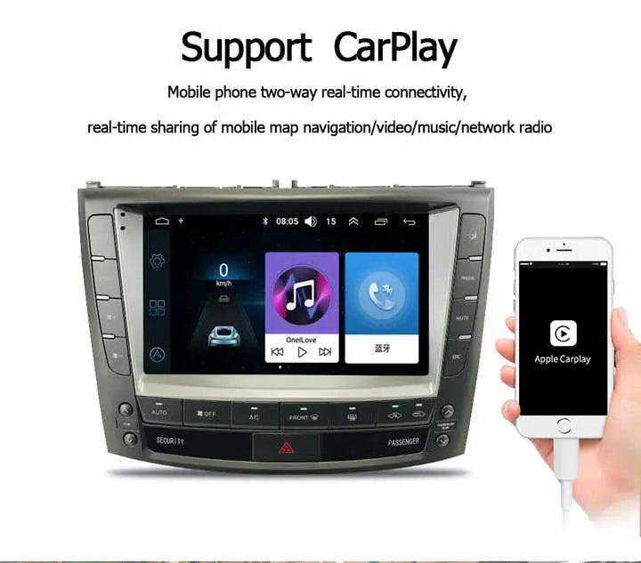9''For Lexus IS Series 2005-2013 Android 11.0 AERISAUTO for Apple Android screen and  Android Auto Aerisauto