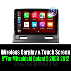 9''For Mitsubishi Galant 9 2003-2012 AERISAUTO for Apple Android screen and  Android Auto Aerisauto