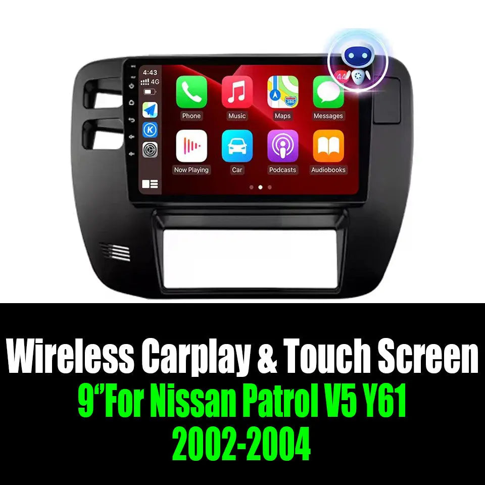 9‘’For Nissan Patrol V5 Y61 2002-2004 AERISAUTO for Apple Android screen and  Android Auto Aerisauto