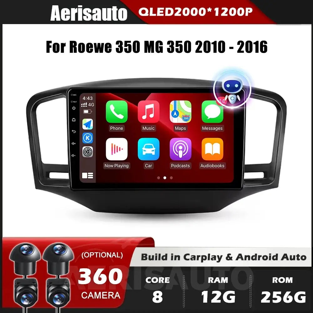 9''For Roewe 350 MG 350 2010-2016 AERISAUTO for Apple Android screen and  Android Auto Aerisauto