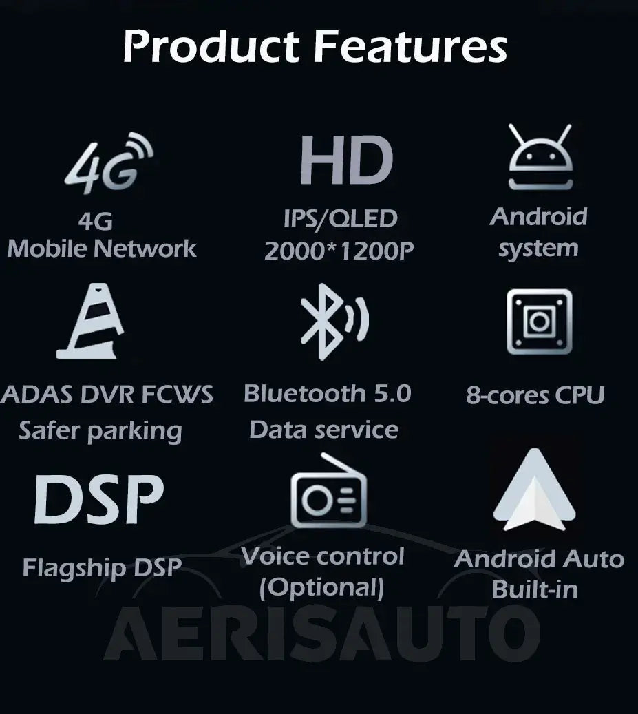 9''For Subaru Impreza GD GG 2002-2007 AERISAUTO for Apple Android screen and  Android Auto Aerisauto