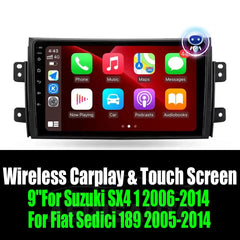 9''For Suzuki SX4 1 2006-2014 For Fiat Sedici 189 2005-2014 AERISAUTO for Apple Android screen and  Android Auto Aerisauto