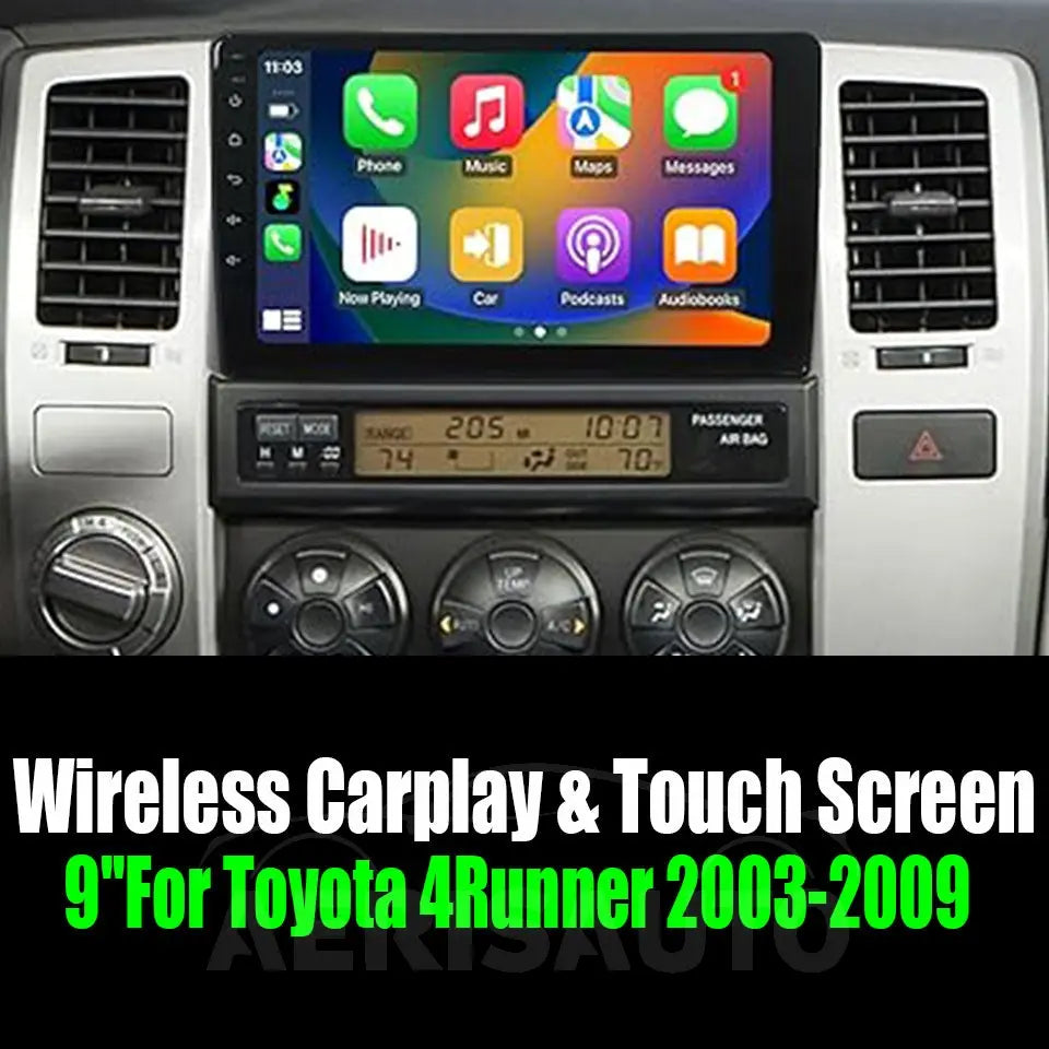 9''For Toyota 4Runner 2003-2009 AERISAUTO for Apple Android screen and  Android Auto Aerisauto