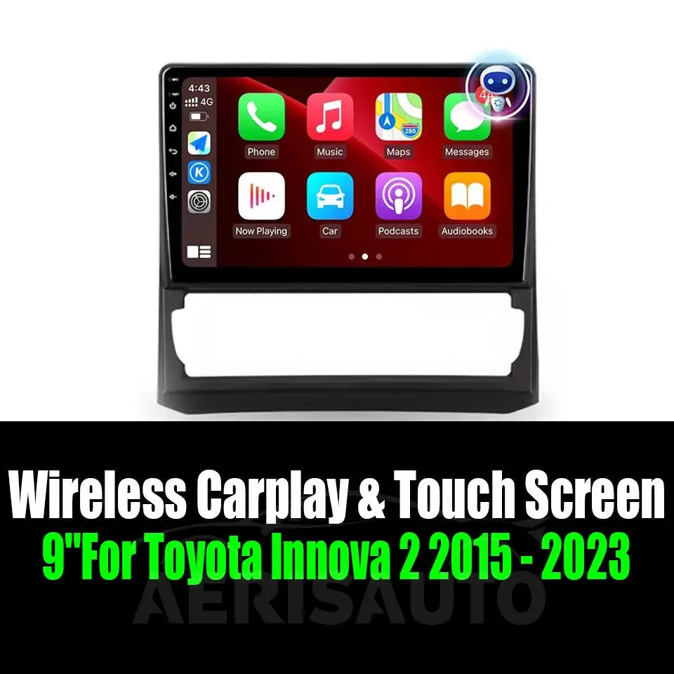 9''For Toyota Innova 2 2015 - 2023 AERISAUTO for Apple Android screen and  Android Auto Aerisauto