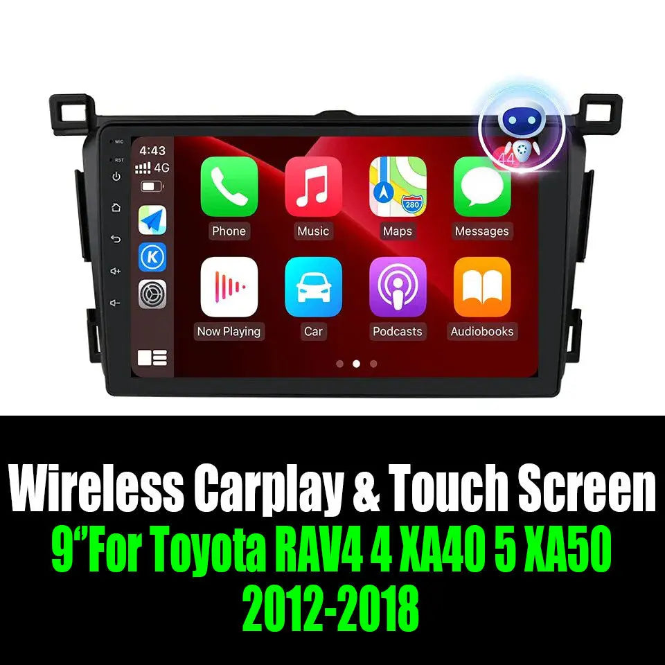 9‘’For Toyota RAV4 4 XA40 5 XA50 2012-2018 AERISAUTO for Apple Android screen and  Android Auto Aerisauto