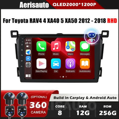 9‘’For Toyota RAV4 4 XA40 5 XA50 2012-2018 AERISAUTO for Apple Android screen and  Android Auto Aerisauto
