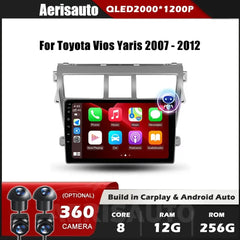 9''For Toyota Vios Yaris 2007-2012 AERISAUTO for Apple Android screen and  Android Auto Aerisauto