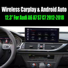 12.3‘’ For Audi A6 A7 S7 C7 2012-2018 AERISAUTO for Apple Android screen and  Android Auto