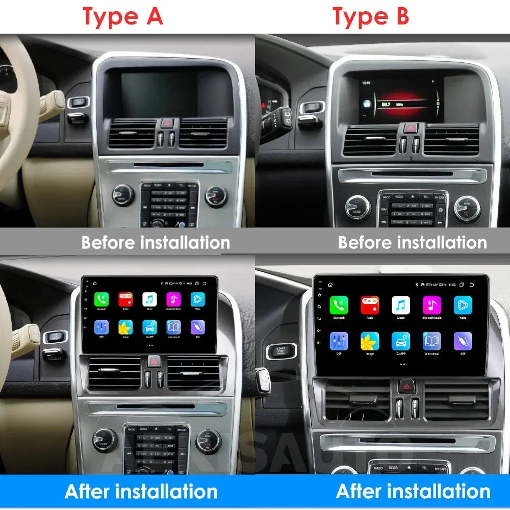 Android 13 9''For Volvo XC60 2008-2017 AERISAUTO for Apple Android screen and  Android Auto Aerisauto