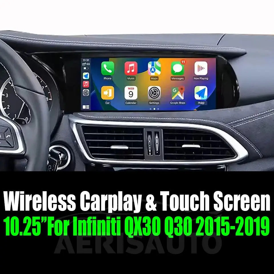 Android 14 10.25 "For Infiniti QX30 Q30 2015-2019 AERISAUTO for Apple Android screen and  Android Auto Aerisauto