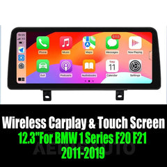 Android 14 12.3''For BMW 1 Series F20 F21 2011-2019 AERISAUTO for Apple Android screen and  Android Auto Aerisauto
