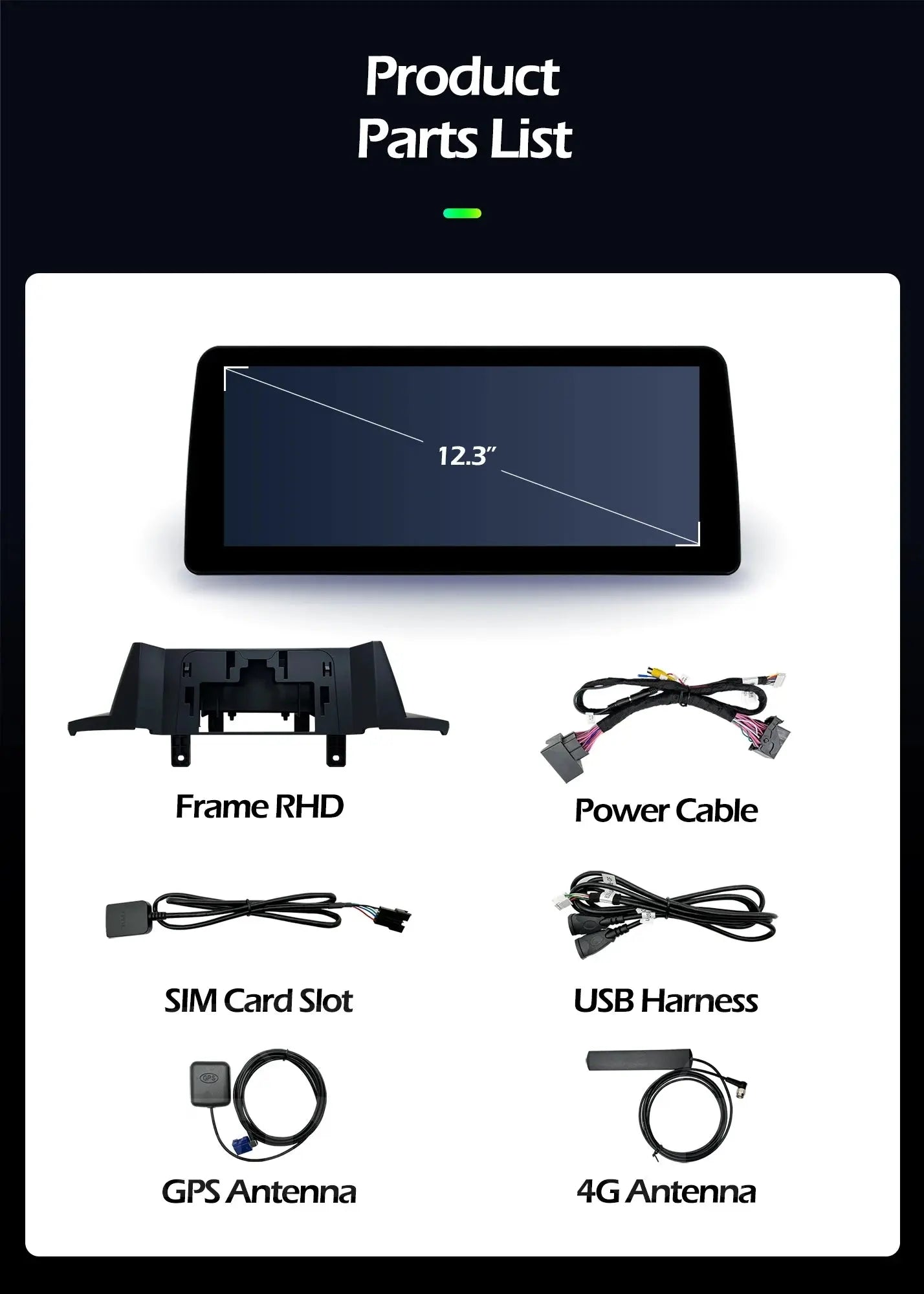 Android 14 12.3''For BMW 1 Series F20 F21 2011-2019 AERISAUTO for Apple Android screen and  Android Auto Aerisauto