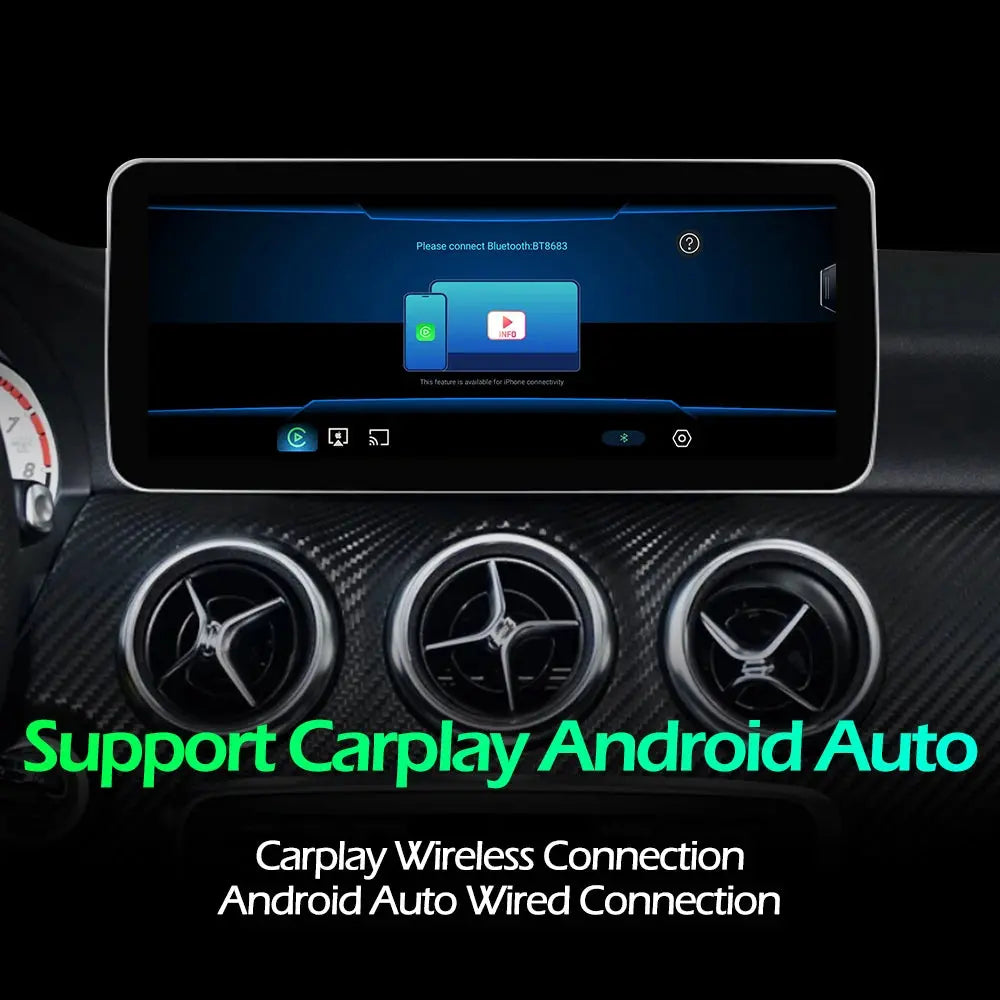 Android 14 12.3"For Mercedes Benz GLML W166 X166 GL350 GL63 AERISAUTO for Apple Android screen and  Android Auto Aerisauto