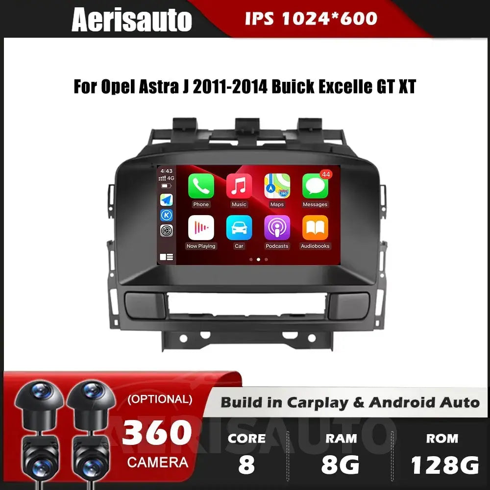 Android 14 9''For Buick Excelle Gt Xt Opel Astra J 2011-2014 AERISAUTO for Apple Android screen and  Android Auto Aerisauto