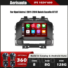 Android 14 9''For Buick Excelle Gt Xt Opel Astra J 2011-2014 AERISAUTO for Apple Android screen and  Android Auto Aerisauto