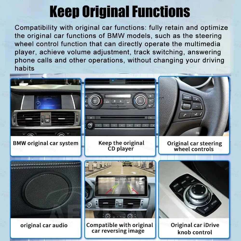 BMW X3 F25 / X4 F26 (2011-2016) 12.3-Inch Linux Car Multimedia Screen | 3s Fast Boot | Wireless CarPlay & Android Auto Aerisauto
