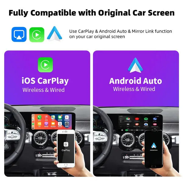 For Mercedes Benz A B C E CLS GLA GLB Class NTG6.0 2018-2022 AERISAUTO for Apple CarPlay Module and  Android Auto 我的商店