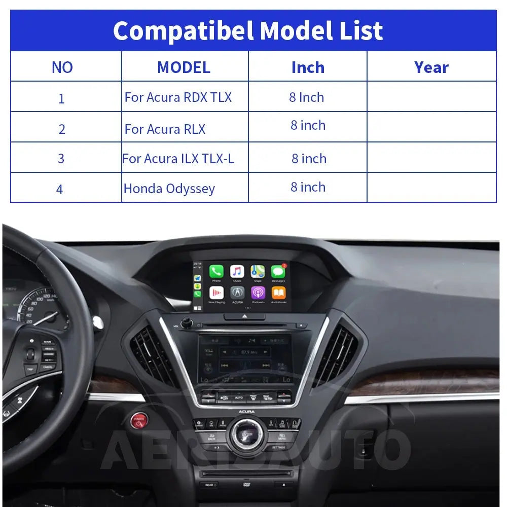 For Acura YD3 MDX RDX TLX TL ILX RLX 2014-2019 AERISAUTO for Apple CarPlay Module and  Android Auto Aerisauto