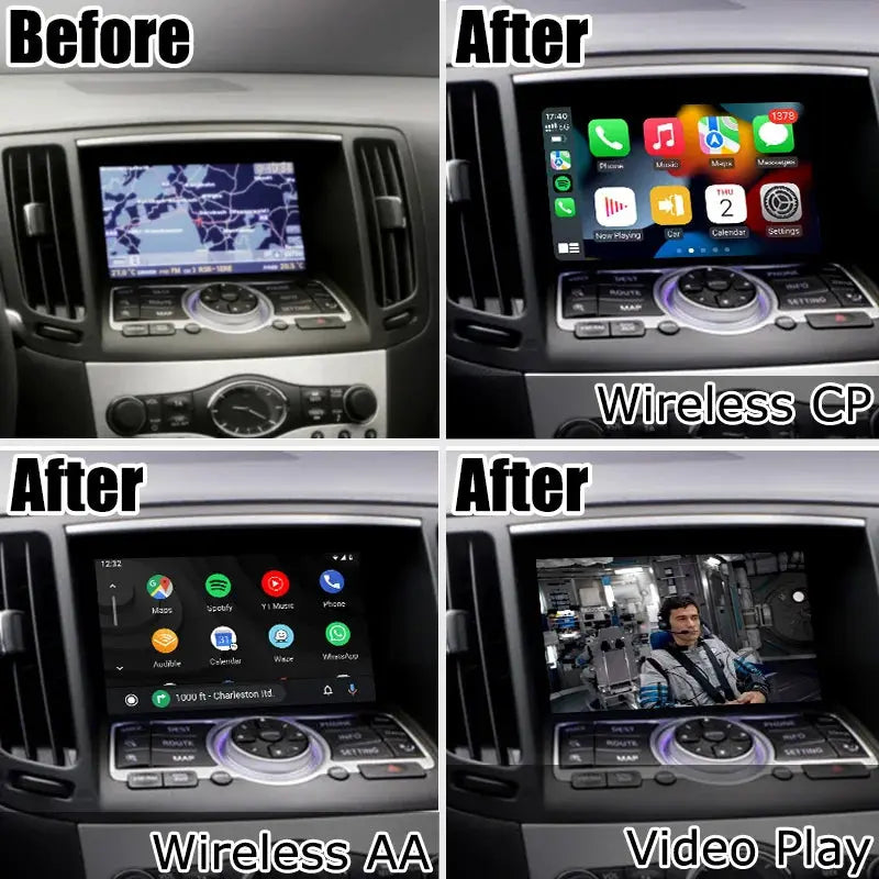 For Infiniti G37 G25 G35 Q40 Q60 2010-2020 AERISAUTO for Apple CarPlay Module and  Android Auto Aerisauto