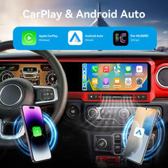 For Jeep Wrangler 2018-2024 Digital Dashboard Cluster Dual Screen Car Radio Strip Screen CarPlay Android Auto Speed Meter Screen