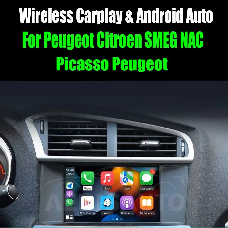 For Peugeot Citroen SMEG NAC Picasso C4 C5 DS3 DS4 DS5 Peugeot 308 508 208 3008 AERISAUTO for Apple CarPlay Module and  Android Auto Aerisauto