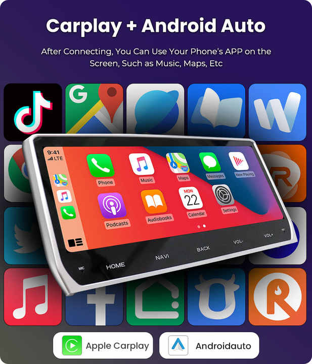 8" for Audi A8 2004-2012 AERISAUTO for Apple Android screen and  Android Auto