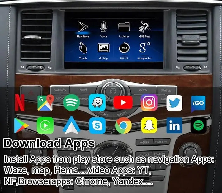 7'' 8''For Nissan Patrol Y62 QX60 Q60 QX80 Pathfinder R52 370z 2007-2024 Infiniti 2011-2024 Carplay Module Screen