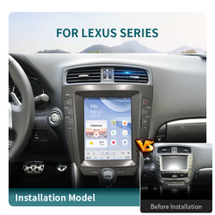 Autoradio Android à écran vertical de style Tesla pour Lexus ES/IS/GS/RX/LX, lecteur de navigation à écran CarPlay 