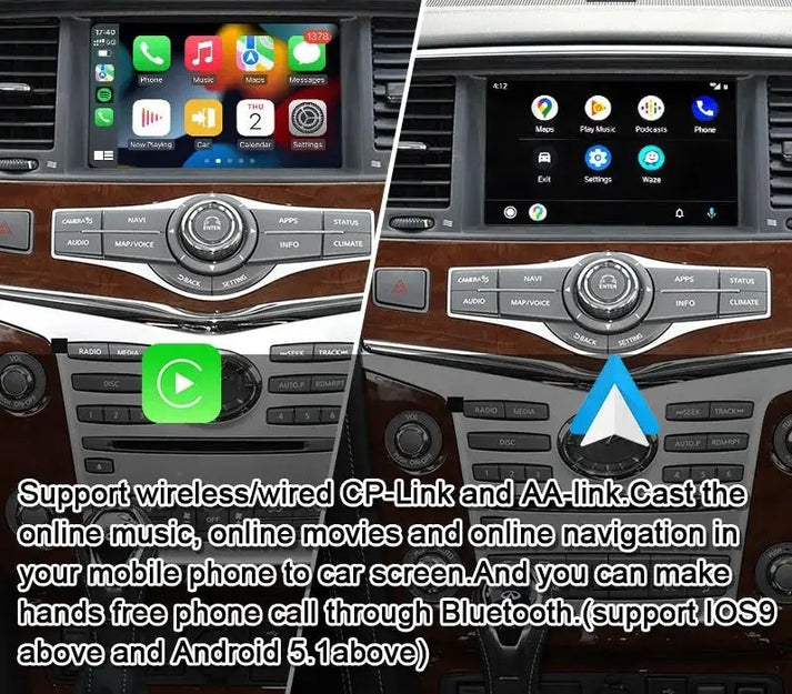 7'' 8''For Nissan Patrol Y62 QX60 Q60 QX80 Pathfinder R52 370z 2007-2024 Infiniti 2011-2024 Carplay Module Screen