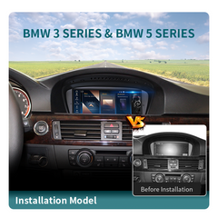 Autoradio Android 13 8 Go + 128 Go Carplay Android Auto 4G SIM pour BMW Série 3/5 E90-E93 E60-E64 (2005-2012) 