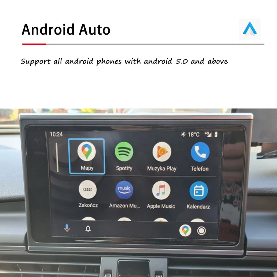 Interface de module CarPlay sans fil iOS pour AUDI Q5 Q7 A3 A4 A5 A6 A7 A8 B8 B9 MMI3G MIB CarPlay Retrofit Airplay Android Auto