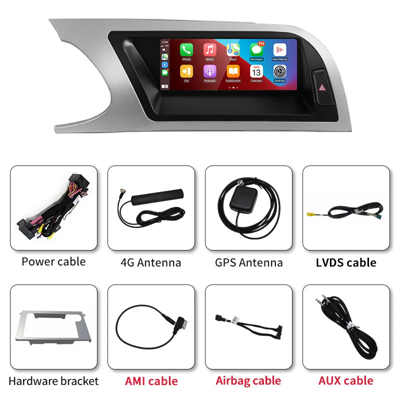 8.8''For Audi A4  A5 B8 S4 2008-2016 Android 13.0 AERISAUTO for Apple Android screen and  Android Auto