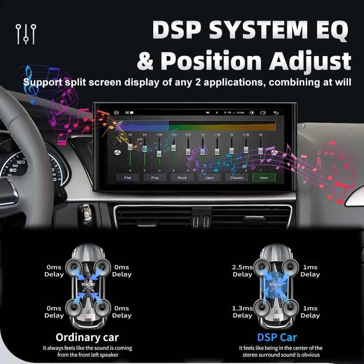 12.3'' For Audi A4 A5 Q5 B9 2016-2023 AERISAUTO for Apple Android screen and  Android Auto