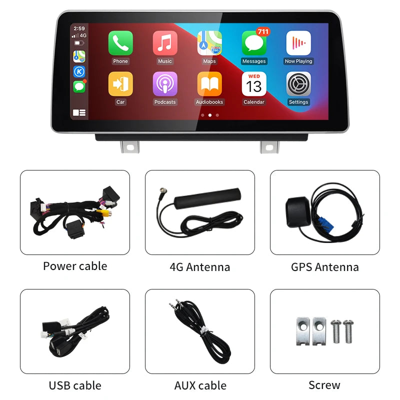 12.3''For BMW 1series F20 F21 Snapdragon 665 NBT AERISAUTO for Apple Android screen and  Android Auto