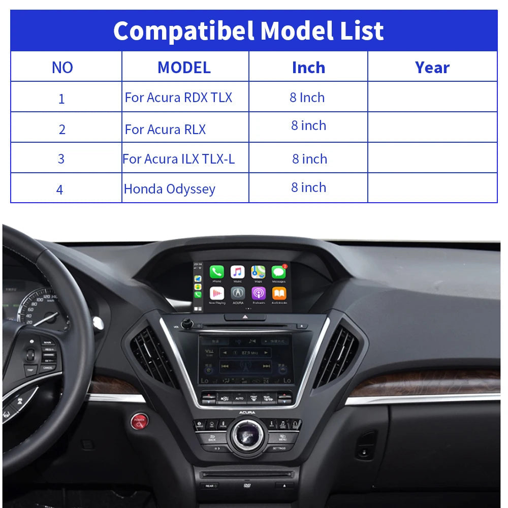 For Acura YD3 MDX RDX TLX TL ILX RLX 2014-2019 AERISAUTO for Apple CarPlay Module and  Android Auto