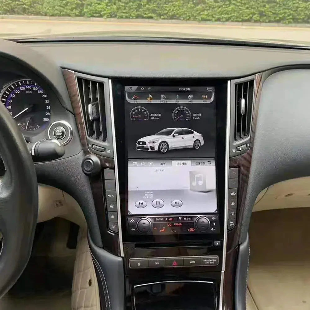 For Infiniti Q50 2012-2021 Tesla Style Car Radio  AERISAUTO for Apple Android screen and  Android Auto 我的商店