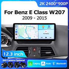 12.3''For Mercedes Benz E Class C207 W207 A207 2009-2015 AERISAUTO for Apple Android screen and  Android Auto