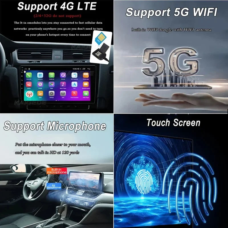 Android 14 10''For Honda Odyssey 4 RB3 RB4 2008-2014 Autoradio GPS Navigation  AERISAUTO for Apple Android screen and  Android Auto