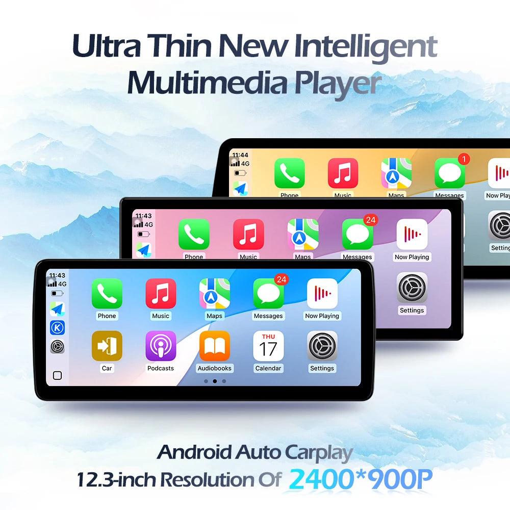 12.3''For Mitsubishi Pajero V73 2004-2011 AERISAUTO for Apple Android screen and  Android Auto