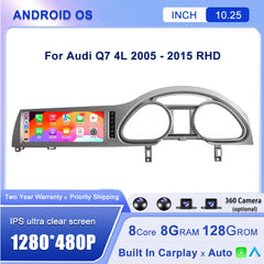 10.25''For Audi Q7 4L 2005-2015 AERISAUTO for Apple Android screen and  Android Auto