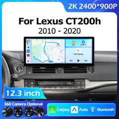 12.3''For Lexus CT200h CT200 2010-2020 AERISAUTO for Apple Android screen and  Android Auto