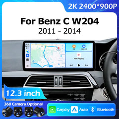 12.3''For Mercedes Benz C W204 2011-2014 AERISAUTO for Apple Android screen and  Android Auto