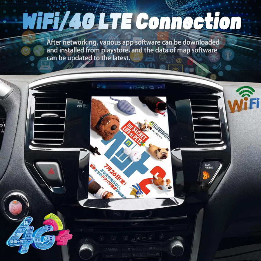 10.4''For Nissan Pathfinder R52 SL SV 2012-2020 Android 13 Nissan Pathfinder Nissan Pathfinder AERISAUTO for Apple Android screen and  Android Auto