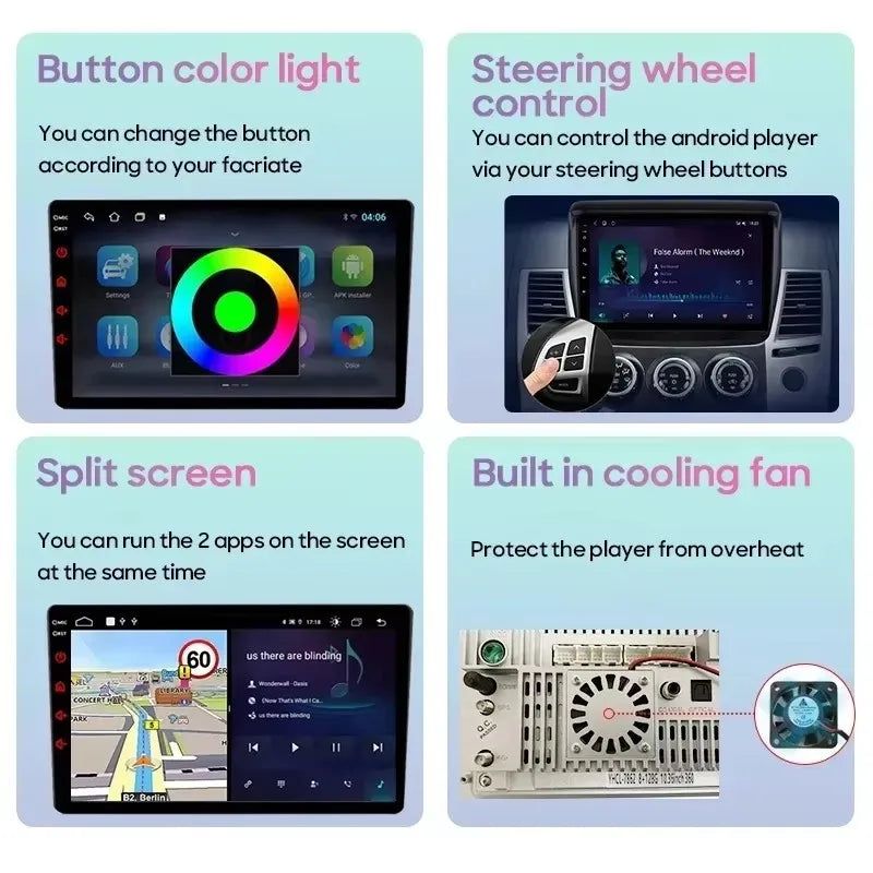 9‘’For Ford Mondeo MK 3 2000-2007 Android 14 AERISAUTO for Apple Android screen and  Android Auto