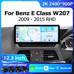 12.3'' Inch For Mercedes Benz E Class C207 W207 A207 2009-2015 AERISAUTO for Apple Android screen and  Android Auto