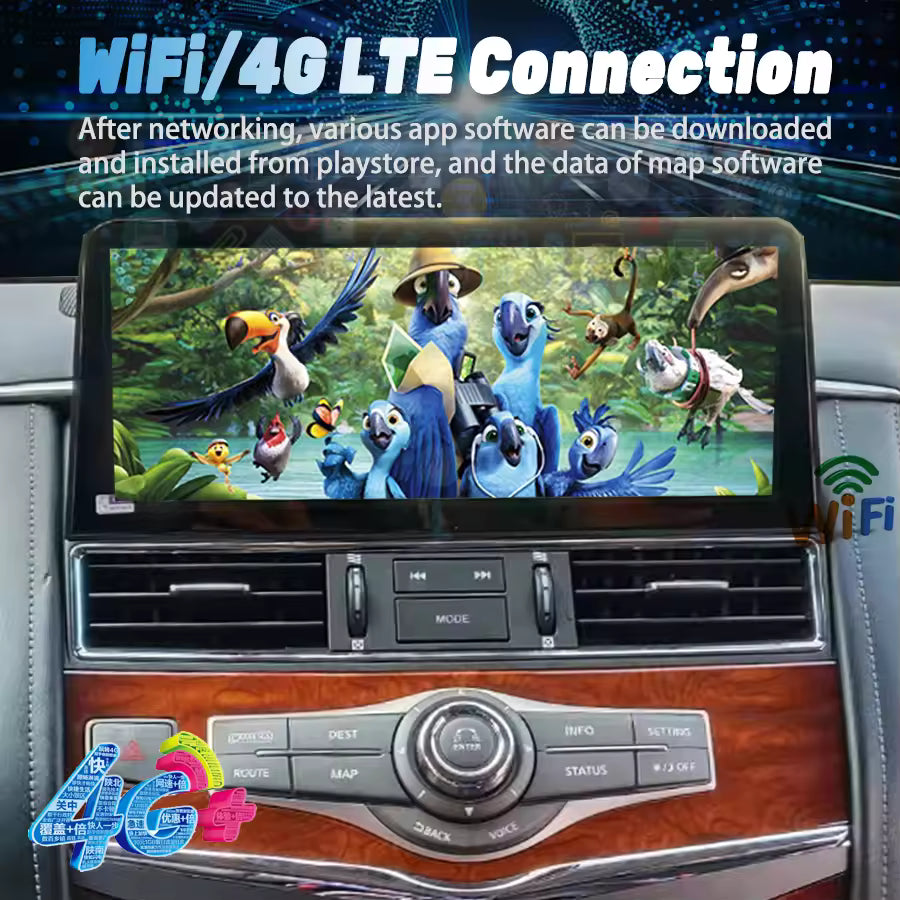 12.1''For Nissan Patrol Y61 Y62 Infiniti QX80 QX56 2010-2020 AERISAUTO for Apple Android screen and  Android Auto